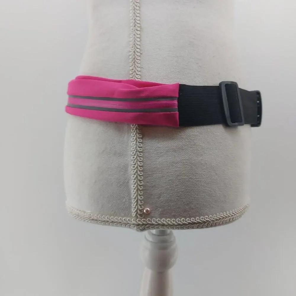 Sakar International Women's Athletic Sports Pink zippered Belt Fitness